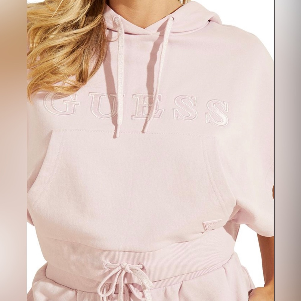 GUESS Hooded Dolman Sleeve Sweatshirt (Gray)